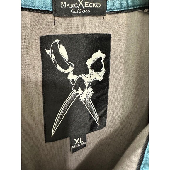 Marc Ecko Cut & Sew Men's Performance Track Field Gym Zip Up Plaid Jacket XL - Picture 5 of 7